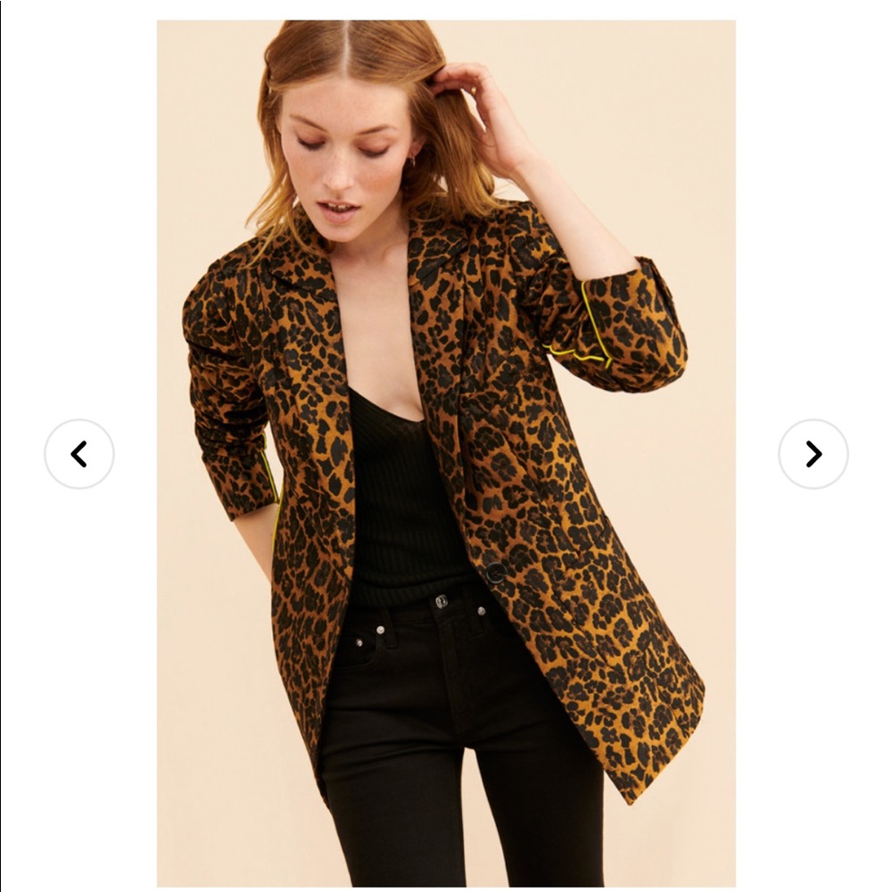 For love and lemons leopard blazer